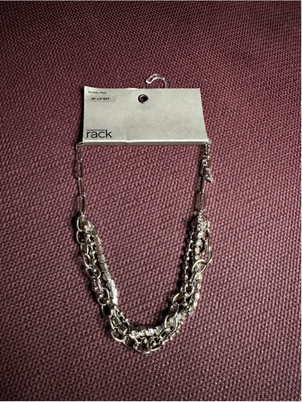 Nordstrom Rack Silver Tone Multi-Chain Necklace - Picture 3 of 4